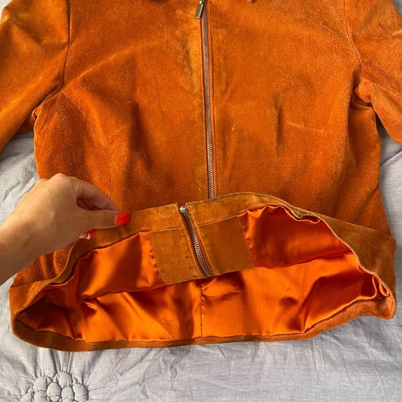 SOLD! Vintage Suede Leather Jacket - Picture 8 of 9